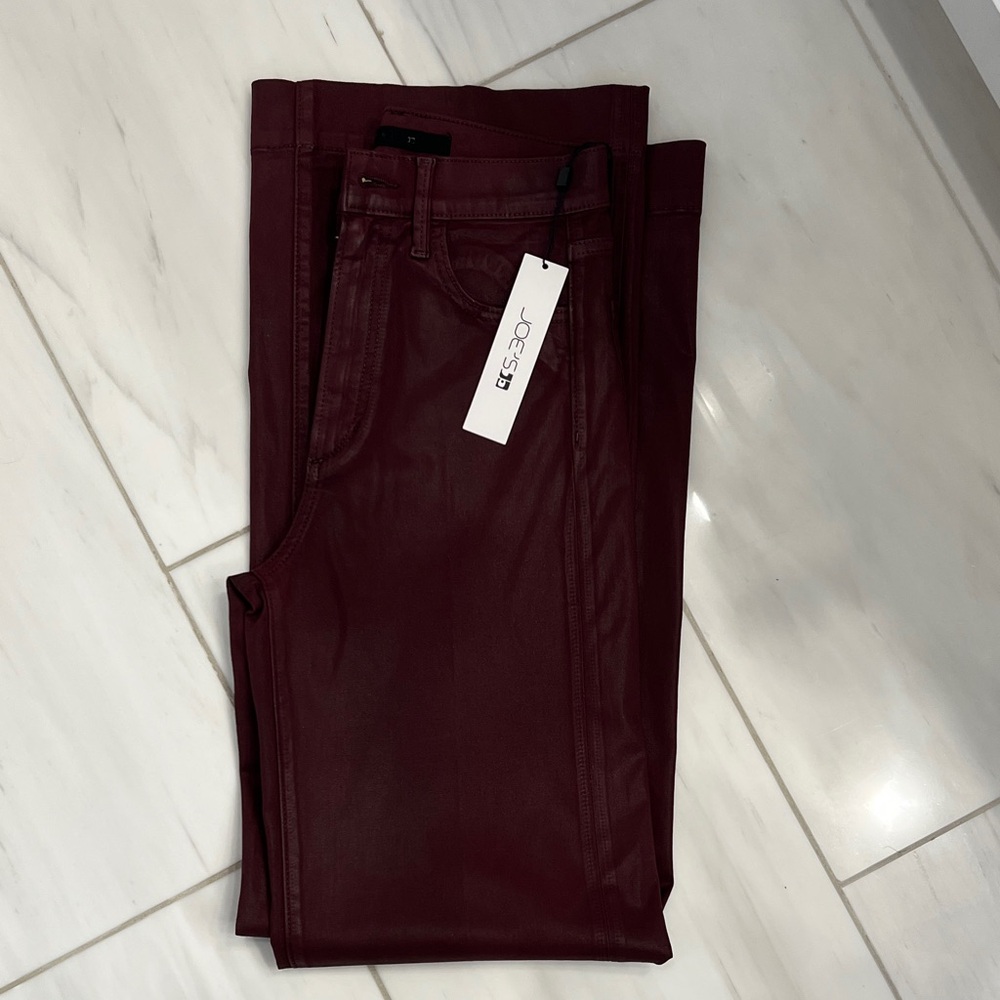 Joe's Jeans burgundy wax coated Denim
